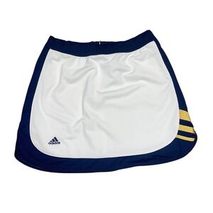 Adidas White and Navy Skirt with Yellow Stripes